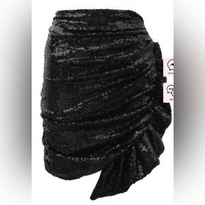 House of CB Jacques Sequin Mini Skirt NWT